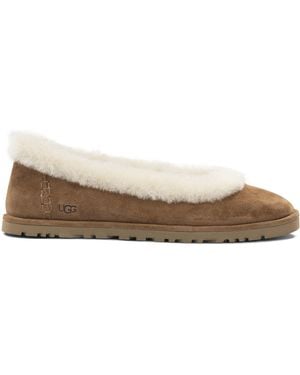 UGG "Zora" Classic Ballet Flats - Brown