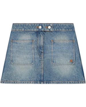 Courreges Minigonna Denim - Blau