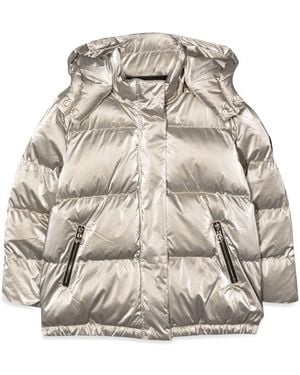 Michael Kors Down Jacket With Hood - Natural