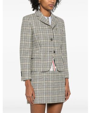 Thom Browne High Break Exposed Catch Vent Sportmantel aus Gunclub-Karo-Jagd-Tweed - Grau