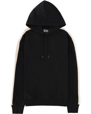 Versace Jeans Couture Felpa Con Logo E Cappuccio - Black