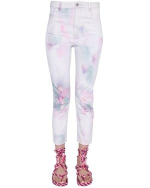 Isabel Marant Wool Printed Jeans - White