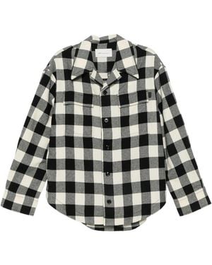 Ami Paris Wool Checkec Shirt - Black