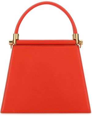 Testoni Coral Leather Marisa 21 Handbag - Red