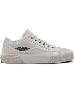 Marc Jacobs Gerafelde Canvas Sneakers - Wit
