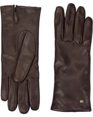 Max Mara Leather Gloves - Brown