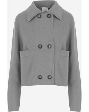 Allude Wool And Cashmere Jacket - Gray