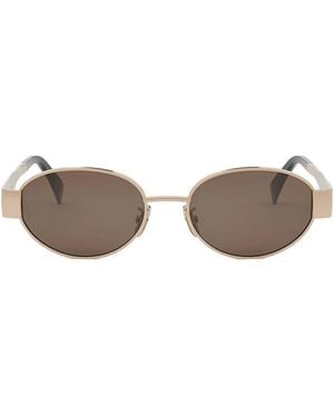 Celine Sonnenbrille Cl40235 U 28 E Gold/Braun Unisex - Grau