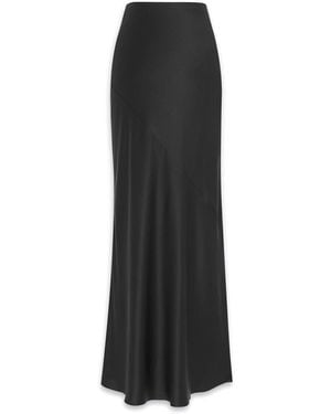Saint Laurent Maxirock Aus Seide - Schwarz
