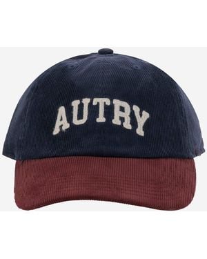 Autry Velvet Cap With Logo - Blue