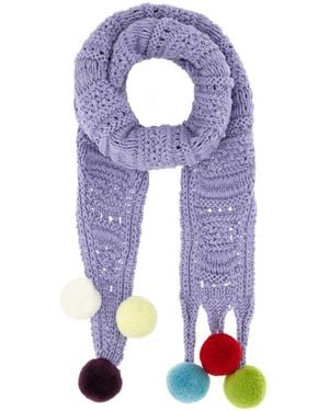 JW Anderson Jw Anderson Lilac Cotton Scarf - Blue