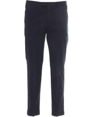 PT01 Pants Master, Flat Front, Diagonal Pockets, Flap Back Pockets, Finished - Blue