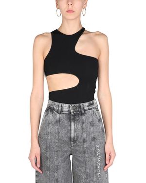 Stella McCartney Slim Fit Cut-Out Detail Top - Black