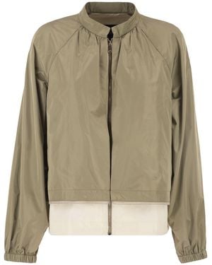 Fabiana Filippi Lightweight Jacket With Contrasting Panels - Natural