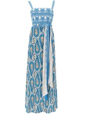 Etro Elegant Long Suit With 91% Viscose - Blue