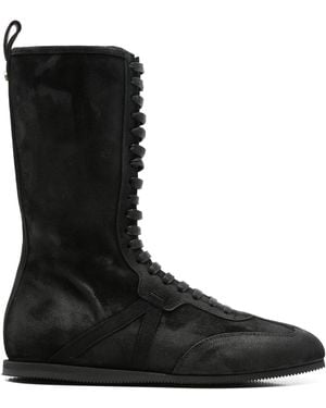 Ann Demeulemeester Fides Soft High Top Boxing Sneakers - Negro