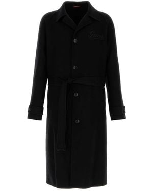 Gucci Long Wool Coat - Black
