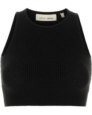 Fear Of God Polyester Blend Crop Top - Black