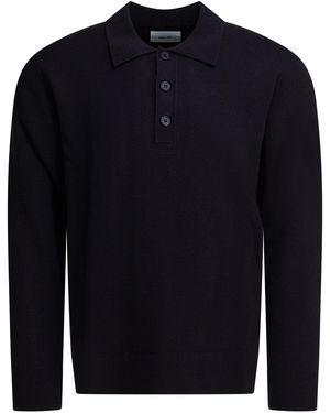 NN07 Woll-Polopullover "Harald". - Blau