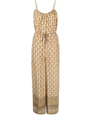 Gold Hawk Bedruckter Seidenoutsuit - Mettallic