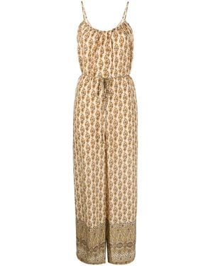 Gold Hawk Provence Silk Jumpsuit - Metallic