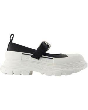 McQueen Tread Slick Mary Jane Alexander Mc Queen Leather Black - Negro