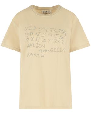 Maison Margiela Ivory Cotton T-Shirt - Natural