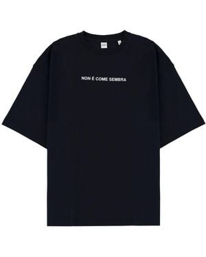Aspesi Graphic Crew Neck T-Shirt - Blue