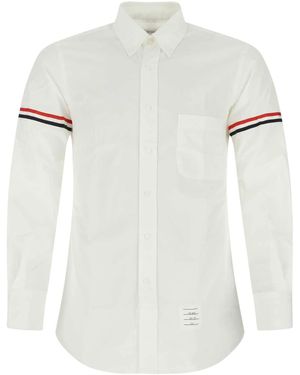 Thom Browne Grosgrain Armband Oxford Shirt - White