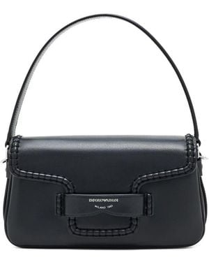 Emporio Armani En cuir Sac à bandoulière - Bleu