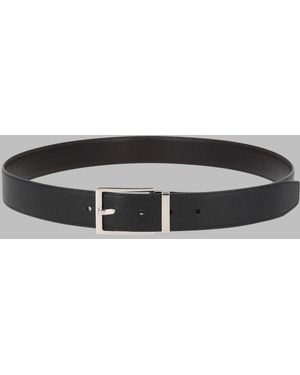 Ferragamo Leather Belt With Signature Buckle - Metallic