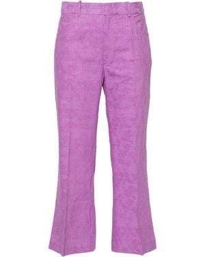 Rodebjer Pantaloni a strisce di miso slim ritagli - Viola
