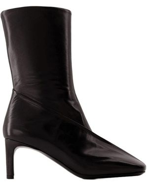 Jil Sander Knöchelstiefel Jil Schleifer Leder schwarz