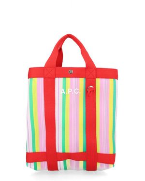A.P.C. Multicolor Polyetylene Handbag - Red