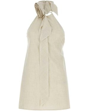 Camilla & Marc Sand Stretch Polyester Blend Floris Top - White