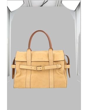Marc Jacobs Leather Top Handle Tote Bag - Grey