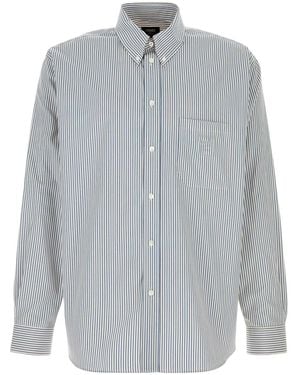 Fendi Embroidered Poplin Shirt - Grey