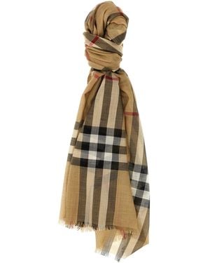 Burberry Check Scarf - Metallic