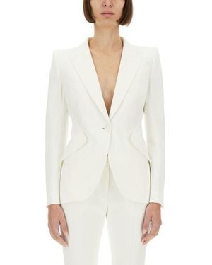 McQueen Single Breasted Blazer - Wit