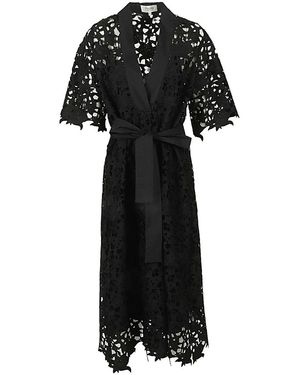 Psophia Lace Midi Dress - Black