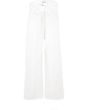 Agolde Jeans Ampio Vana Fold Bianco - Weiß