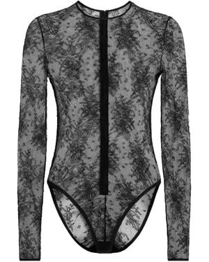 Dolce & Gabbana Body Chantilly De Encaje - Gris