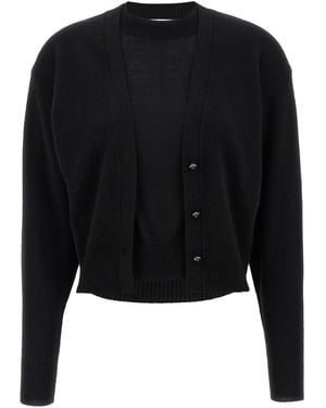 Rabanne Trompe L'Oeil Cardigan Jumper Jumpers And Cardigans - Black