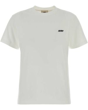 Autry Embroidered Logo Tee - White