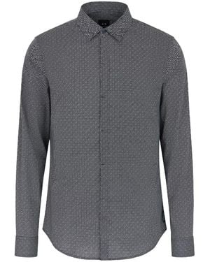 ARMANI EXCHANGE Overhemden Veelkleurig - Grijs