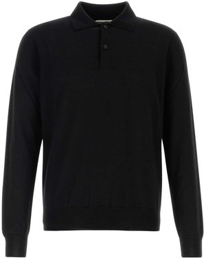 The Row Cashmere Selio Polo Shirt - Black