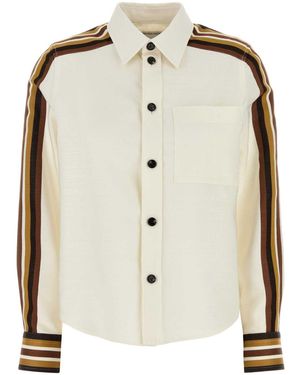 Bottega Veneta Ivory Viscose Blend Shirt - Natural