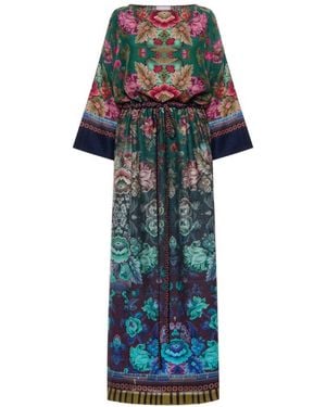 Pierre Louis Mascia Bedrucktes Seidenkleid von - Blau