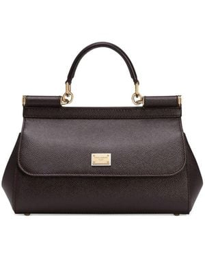 Dolce & Gabbana Sicily Lederen Handtas - Zwart