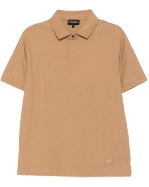 Emporio Armani Cotton Polo Shirt - Natural